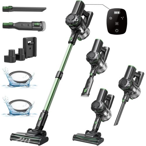 Aspirateur Balai Sans Fil V9Pro, 500W - 45Kpa - 60 Mins, Aspirateur Sans Fil Puissant Avec Écran Led, Moteur Sans Balais Hypermotor, Balai Pour Les Poils D'Animaux, Tapis Et Sols Durs