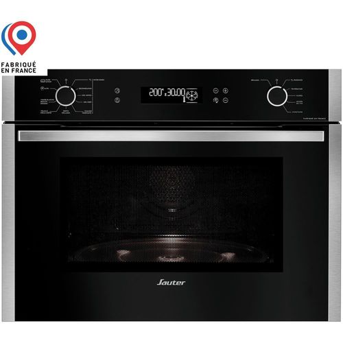 Sauter SKC6302LX - Four micro-ondes grill - encastrable - 40 litres - 1000 Watt - inox/noir