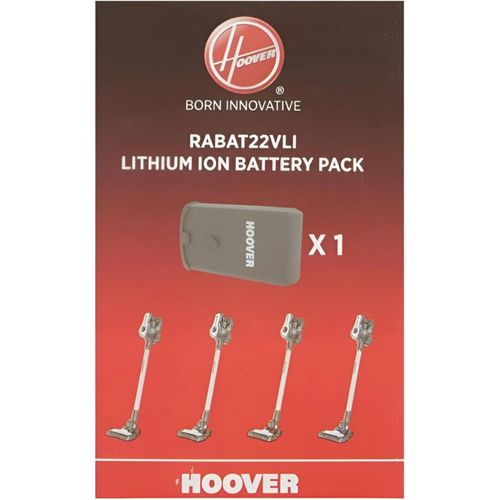 NouvelHorizonstore-HOOVER RABAT22VLI Batterie pour Aspirateurs - Compatible avec Les Aspirateurs Balais Electriques Rhapsody - Batterie de Rechange d'origine - Rechargeable - 21,6 V