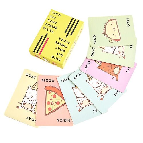 Nouveau Taco Cat Chèvre Fromage Pizza Jeu De Carte Fête De Famille Amusant Jeu Cadeau Jeu De Jouet Shytmv
