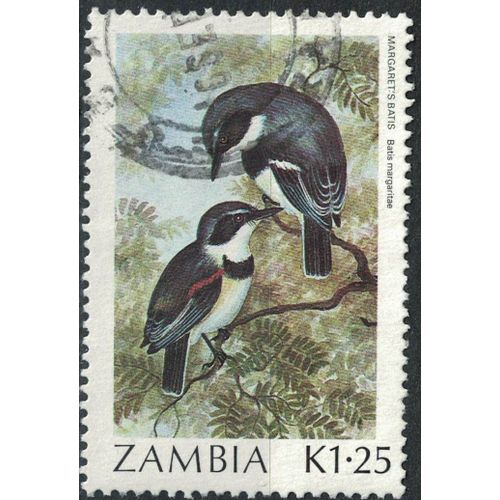 Zambie 1987 Oblitéré Used Oiseau Batis Margaritae