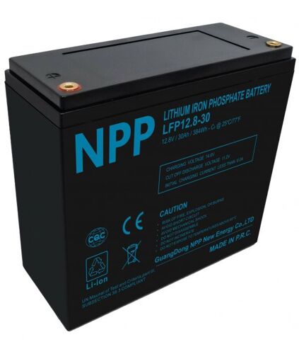 Batterie 12.8V 30Ah LFP 384Wh M5 + Bluetooth NPP LFP12.8-30