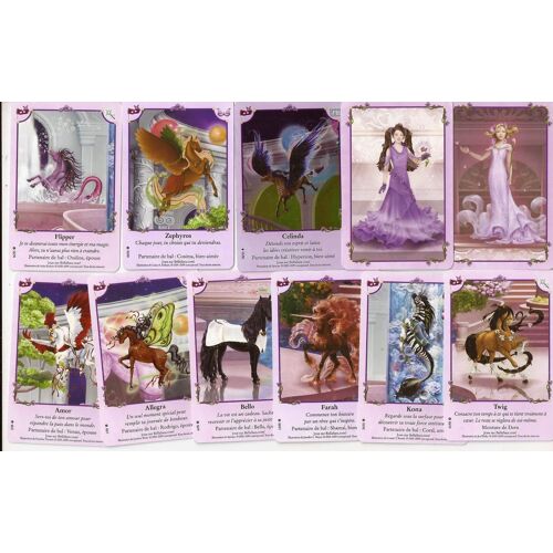 Lot De 11 Cartes Bella Sara Édition 8 - Bal De Sara - Contour Mauve