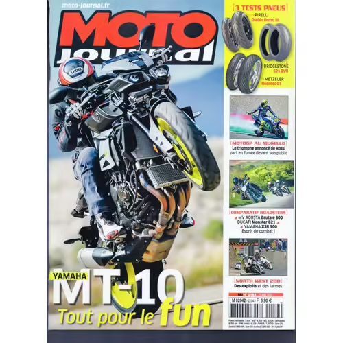Moto Journal 2184 De 2016 Yamaha Mt10,Yamaha Xsr 900,Mv Agusta Brutale 800,Ducati Monster 821 Dark,Ducati Xdiavel S,Diavel Dark,