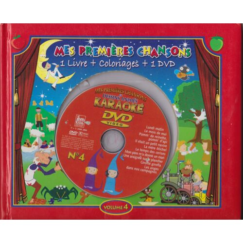Livre 24 Pages Avec Une Partie Coloriage - Dvd 10 Chansons À Lire Colorier Et Chanter Ma Premières Chansons Volume 4
