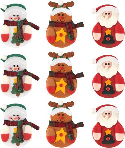 9pcs De Noël Couverts Titulaire Cuisine Couteau Fourchette Jolie Décoration Xmas Holiday Party Dîner Décoration 3 Styles
