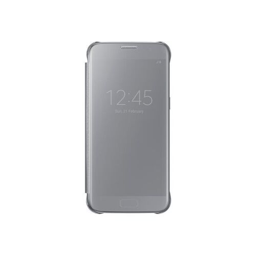 Samsung Clear View Cover EF-ZG930 - Étui à rabat pour téléphone portable - argent - pour Galaxy S7