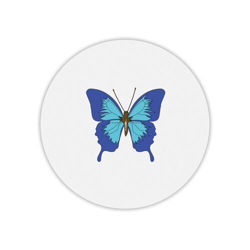 Tapis de souris rond imprimé papillon