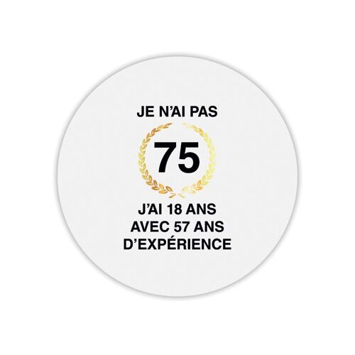 Tapis de souris rond anniversaire 75 ans