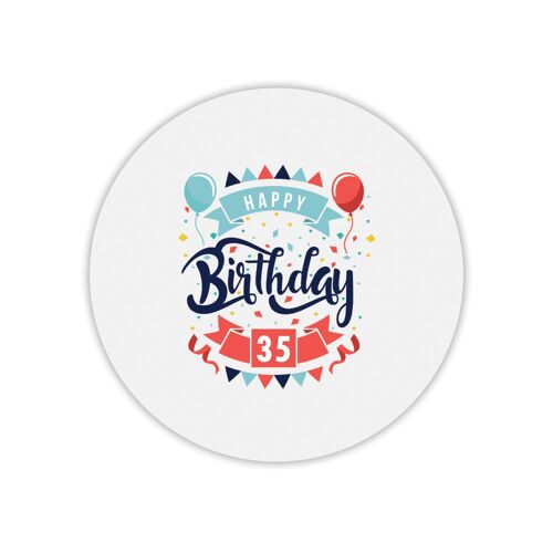 Tapis de souris rond happy birthday 35