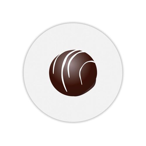 Tapis de souris rond imprimé chocolat 7