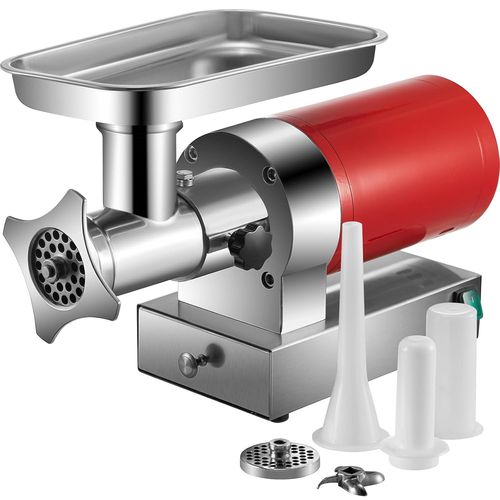 Hachoir À Viande Électrique Capacité 300 Kg/H, Hachoir Électrique 1100 W 1,5 Hp, Poussoir À Saucisses En Inox, Avec Plaque De Broyage, Domestique Et Commercial, Pour Cuisine Et Restaurant