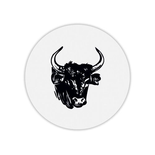 Tapis de souris rond tête de taureau 2