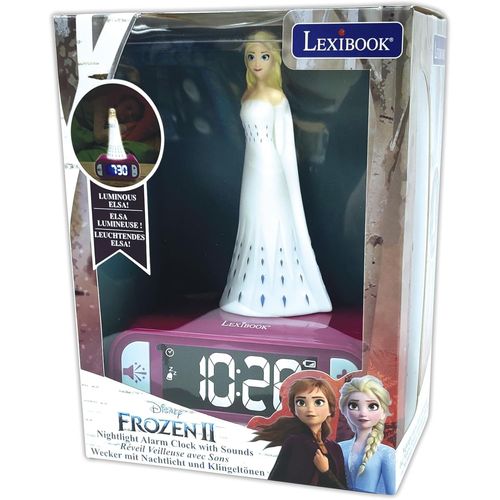 Réveil Veilleuse Elsa Lexibook La Reine des Neiges avec Sons & Lumière