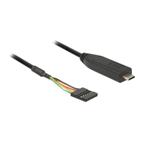 Delock - Câble USB / série - 24 pin USB-C (M) pour 6 broches TTL (F) - 3.3 V - 2 m - noir