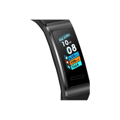 Huawei Band 3 Pro - Noir - Tracker d'activités avec bracelet - caoutchouc silicone - noir - affichage 0.95" - 16 Mo - Bluetooth - 25 g