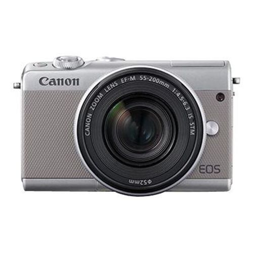Canon EOS M100 - Appareil photo num?rique - sans miroir - 24.2 MP - APS-C - 1080p / 60 pi/s - 3x zoom optique lentille EF-M 15-45 mm - Wi-Fi, NFC, Bluetooth - gris