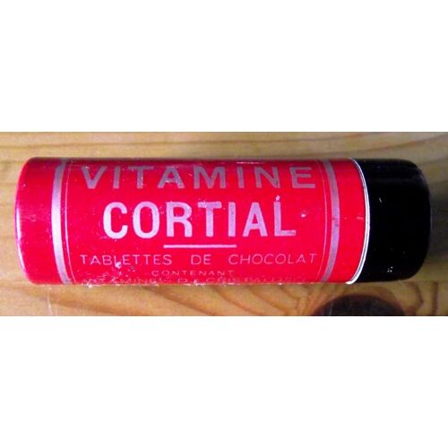 Tube Ancien En Aluminium:Vitamine Cortial Tablettes De Chocolat