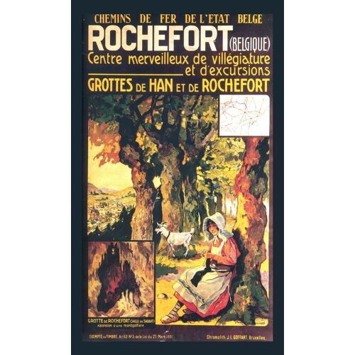 Affiche Grotte Han Et Rochefort Belgique