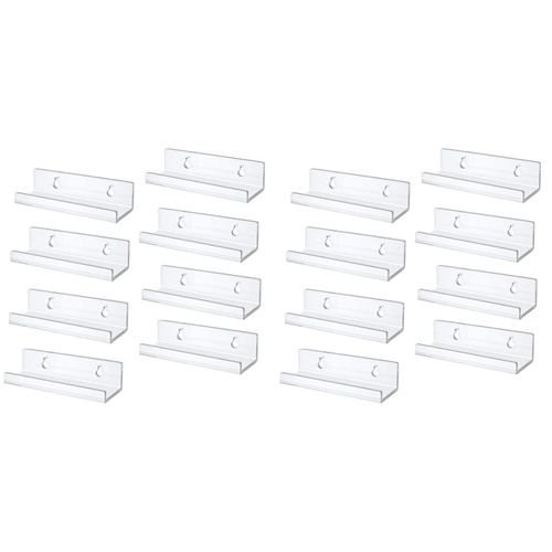 Pack De 16 Supports Muraux Pour Étagère En Vinyle Transparent, Présentoir Pour Album En Acrylique, Support Pour Étagère En Vinyle
