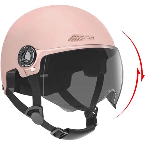 Vélo Casquette,Casque Vélo Visière Électrique,Casque Vélo Électrique Haute Protection,Trottinette,Skateboard,Motos,Unisex(54-62cm,Rose)