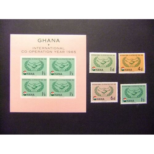 Ghana 1965 International Cooperation Year 1965 Yvert 189 / 92 Bloc 16 ** Mnh