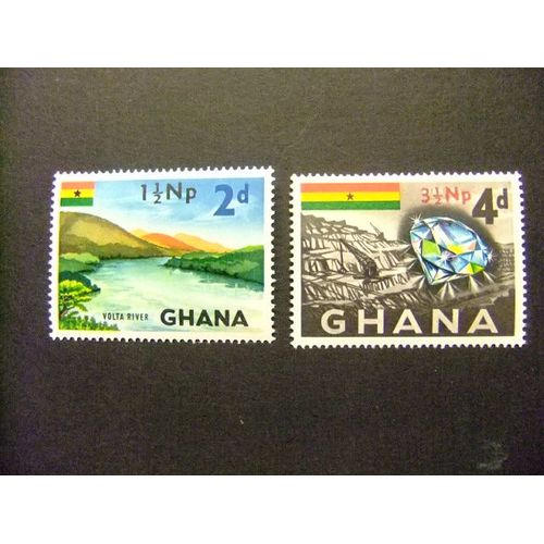 Ghana 1967 Surchargés Timbres 1959-61 Yvert 266 / 67 ** Mnh