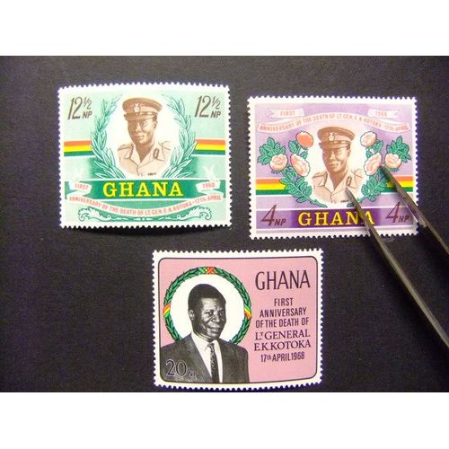 Ghana 1968 E .K. Kotoka Yvert 315 / 17 ** Mnh