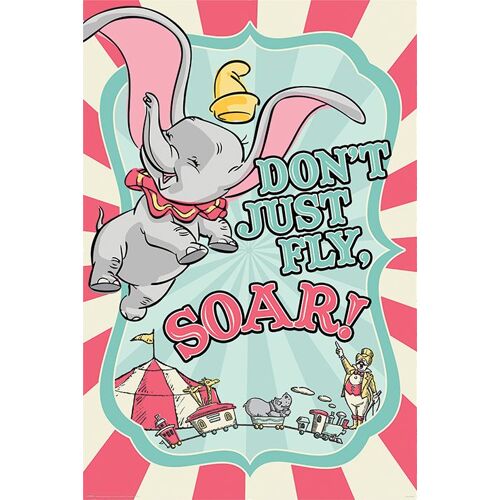 Dumbo - Cirque / Disney / Éléphant - 61x91,5cm - Affiche / Poster Envoi En Tube
