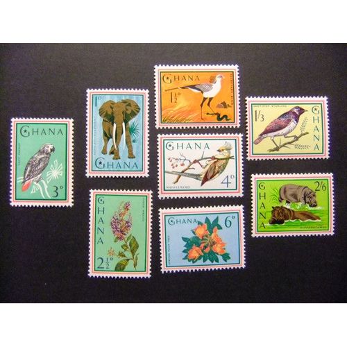 Ghana 1965 Animaux Et Fleurs Yvert 181 / 88 ** Mnh
