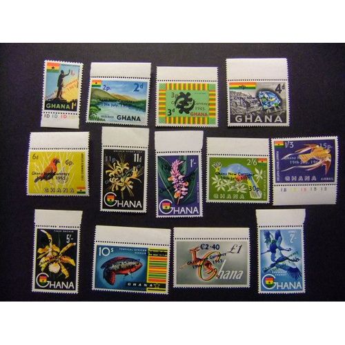 Ghana 1965 Nouvelle Monnaie Yvert 201 / 11 + Pa 11/12 ** Mnh