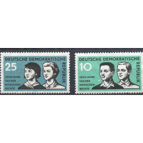 Allemagne De L'Est : Timbres Droits De L'Homme 1959