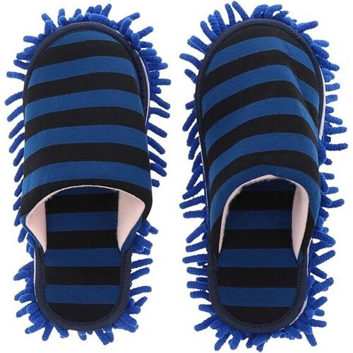 (Bleu)Chaussons En Microfibre Doux Lavable Réutilisable Multifonctionnel Chaussettes De Pied En Microfibre Pantoufles Chaussures Pour Salle De Bain Bureau Cuisine Nettoyage De La Maison