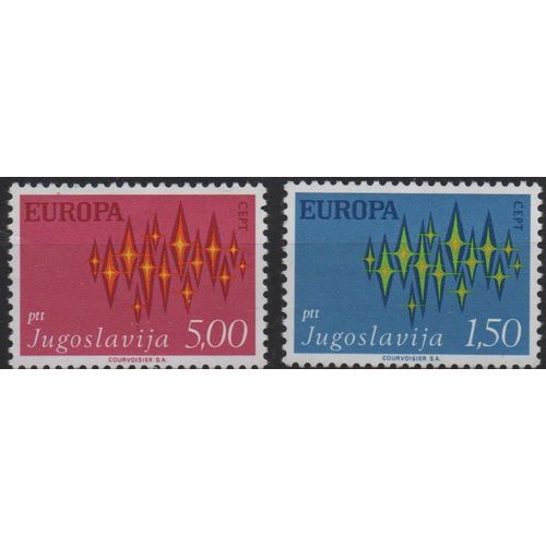 Yougoslavie Timbres Europa 1972