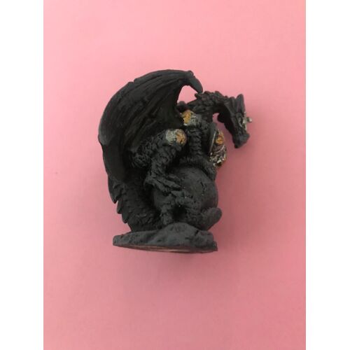 Figurine Dragon Aile Sur Globe Terrestre - Resine 5x3,5 Cm