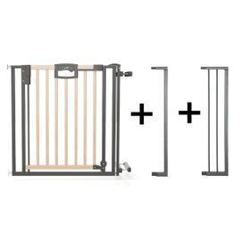 Barrire D'escalier Pression Easylock Plus Bois/Mtal 108 Cm - 116,5 Cm Nature/Noir