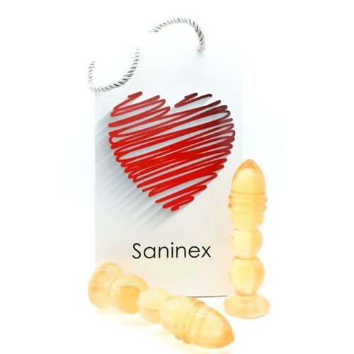 Saninex Delight Plug-Gode Orange Transparent