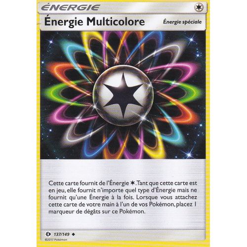 Carte Energie Pokémon - Energie Multicolore - 137/149 - Série Soleil Et Lune