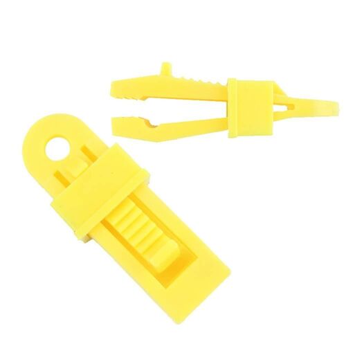 3pcs Tente Clips Multi-Fonction Wind Rope Buckle Windproof Clip Plastique Outdoor Tent Canopy Auvent Clip Jaune