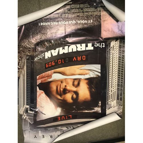 The Truman Show - Peter Weir - Jim Carrey - Laura Kinney - Ed Harris - 1998 - Affiche De Cinema Pliee 120x160 Cm