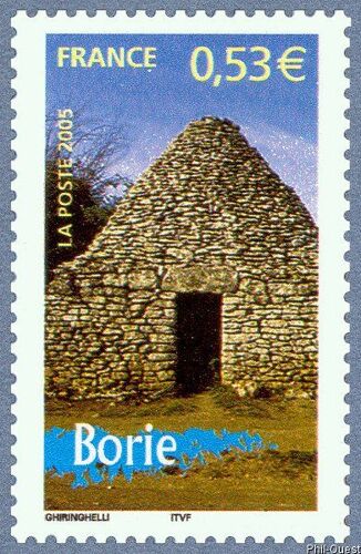 France 2005, Tres Beau Timbre Neuf** Luxe Yvert 3823, Portraits De Régions N° 6 - La France À Voir Borie, Habitation Faite De Pierres Sèches Dont La Toiture Est Montée En Voûte.