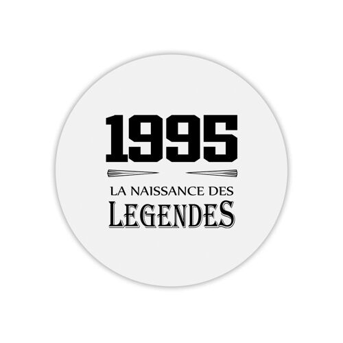 Tapis de souris rond imprimé anniversaire 1995 légendes