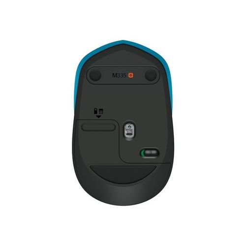 Logitech M335 - Souris - sans fil - 2.4 GHz - récepteur sans fil USB - bleu