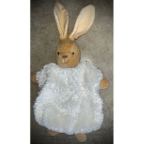 Doudou Lapin Fourrure Blanc Kaloo Peluche Fur Jouet Bébé Soft Toy Bunny Baby