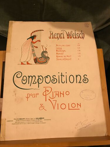 Henri Welsch Idylle Pour Violon Et Piano Partition Éditions E. Gallet