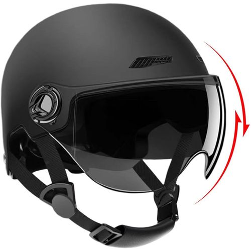 Vélo Casquette,Casque Vélo Visière Électrique,Casque Vélo Électrique Haute Protection,Trottinette,Skateboard,Motos,Unisex(54-62cm,Noir)