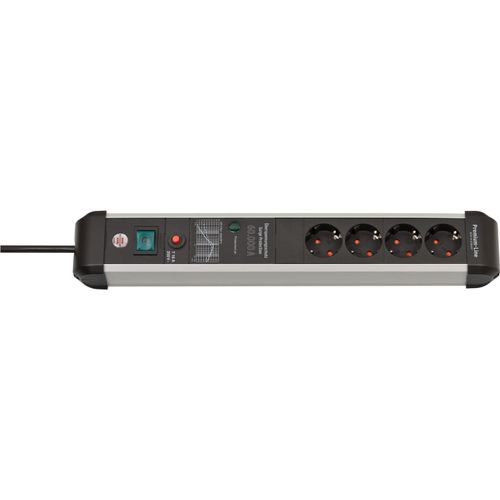 Brennenstuhl Prolongateur multiprise Premium-Protect-Line avec parasurtenseur 60.000A 4 prises, 3m H05VV-F 3G1,5 - 1391010400