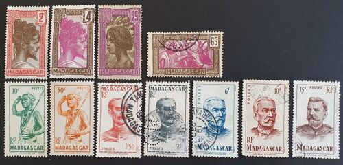 Madagascar Oblitéré N° 163 Et + Lot De 11 Timbres De 1930-46
