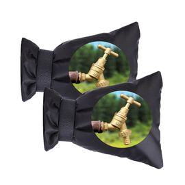 Lot de 2 housses de protection pour, protection contre le gel pour l'hiver, protection pour robinet de jardin extérieur contre le gel, protection thermique imperméable pour robinet