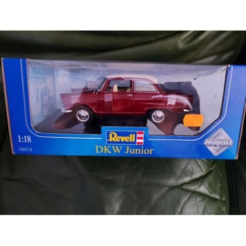 Audi Dkw Junior 1959 Grenat Rouge Blanc 1:18 Revell-Auto Art-Revell